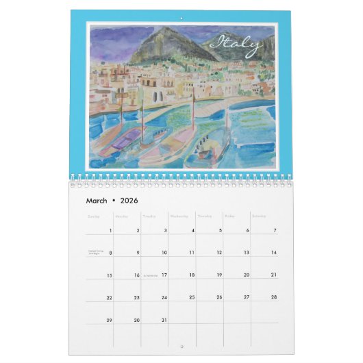 Blume im Wasserbereich Vögel und Landschaften Kalender (Mär 2026)