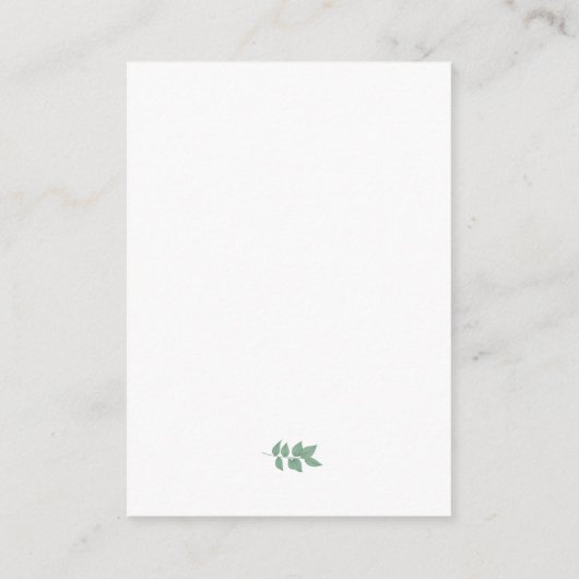 Blume im Wasserfarbenbereich Hochzeitsdetails Begleitkarte (Rückseite)