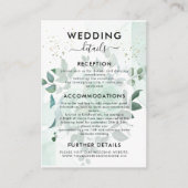 Blume im Wasserfarbenbereich Hochzeitsdetails Begleitkarte (Vorderseite)