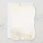 Blume im Wasserfarbengarten Hochzeitsessen Probe Einladung (Rückseite)