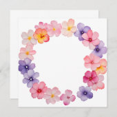 Blume im Wasserfarbenstil für Blumenkranke Einladung (Vorne/Hinten)