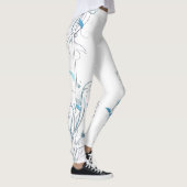 Blume im Weinbau Blauer Wein Leggings (Rechts)