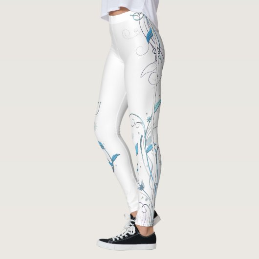 Blume im Weinbau Blauer Wein Leggings (Links)