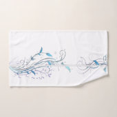 Blume im Weinreb Blau Badhandtuch Set (Handtuch)