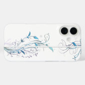 Blume im Weinreb Blau Case-Mate iPhone Hülle (Rückseite (Horizontal))