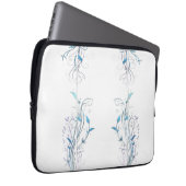Blume im Weinreb Blau Laptopschutzhülle (Vorne Rechts)