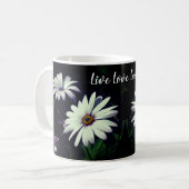 Blume im Weißen Garten Adorable Live Liebe Lauchen Kaffeetasse (Vorderseite Links)