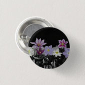 Blume im Weltraum Button (Vorne & Hinten)
