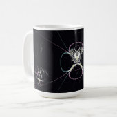 Blume im Weltraum Kaffeetasse (Vorderseite Links)