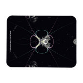 Blume im Weltraum Magnet (Horizontal)