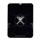 Blume im Weltraum Magnet (Vertikal)