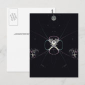 Blume im Weltraum Postkarte (Vorne/Hinten)
