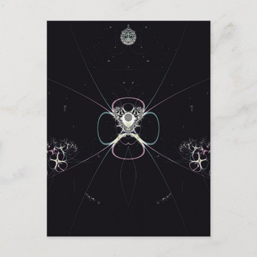 Blume im Weltraum Postkarte (Vorderseite)