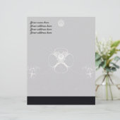 Blume im Weltraumbuchstaben Briefkopf (Stehend Vorderseite)