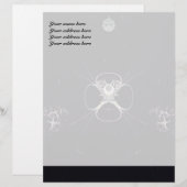 Blume im Weltraumbuchstaben Briefkopf (Vorne/Hinten)