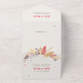 Blume im Wildwald Fern Mushrooms Foliage All In One Einladung (Außenbereich)