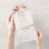 Blume im Wildwald Fern Mushrooms Foliage All In One Einladung (Abreißen)