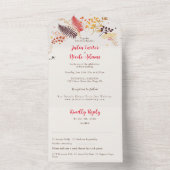 Blume im Wildwald Fern Mushrooms Foliage All In One Einladung (Innen Boden)