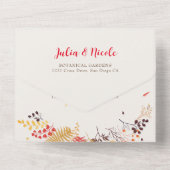 Blume im Wildwald Fern Mushrooms Foliage All In One Einladung (Rückseite)