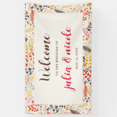 Blume im Wildwald Fern Mushrooms Foliage Banner (Vertikal)