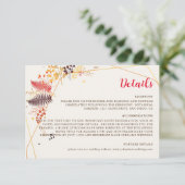 Blume im Wildwald Fern Mushrooms Foliage Begleitkarte (Stehend Vorderseite)