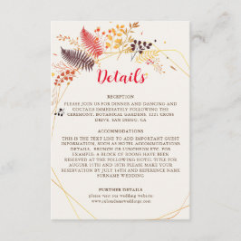 Blume im Wildwald Fern Mushrooms Foliage Begleitkarte