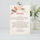 Blume im Wildwald Fern Mushrooms Foliage Begleitkarte (Stehend Vorderseite)