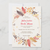 Blume im Wildwald Fern Mushrooms Foliage Einladung (Vorderseite)