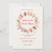 Blume im Wildwald Fern Mushrooms Foliage Einladung (Vorderseite)