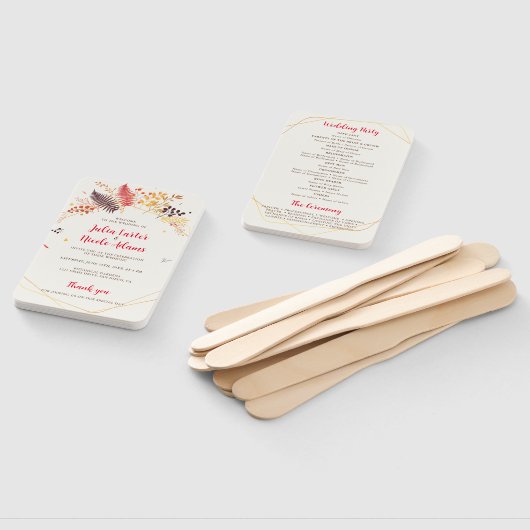 Blume im Wildwald Fern Mushrooms Foliage Fächer (Non-assembled)