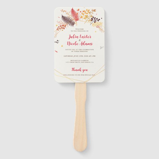 Blume im Wildwald Fern Mushrooms Foliage Fächer (Vorderseite)