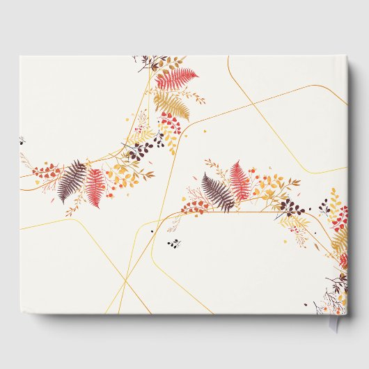 Blume im Wildwald Fern Mushrooms Foliage Gästebuch (Rückseite)