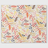 Blume im Wildwald Fern Mushrooms Foliage Geschenkpapier (Flach)