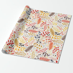 Blume im Wildwald Fern Mushrooms Foliage Geschenkpapier