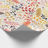 Blume im Wildwald Fern Mushrooms Foliage Geschenkpapier (Ecke)