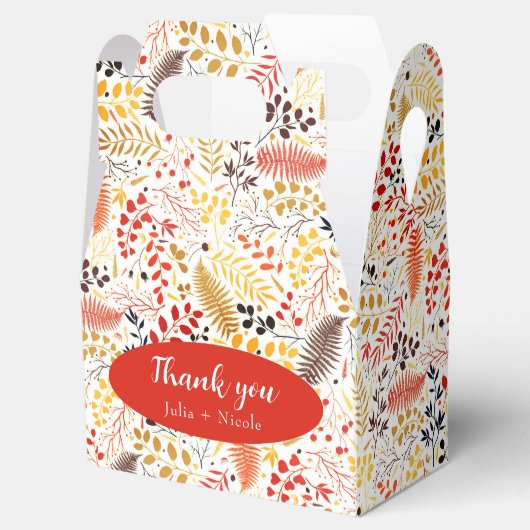 Blume im Wildwald Fern Mushrooms Foliage Geschenkschachtel (Geöffnet)