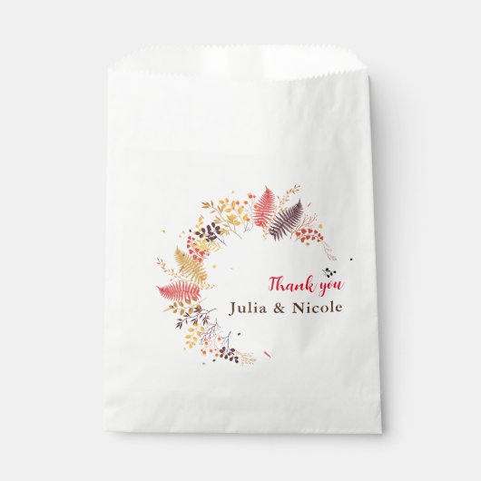 Blume im Wildwald Fern Mushrooms Foliage Geschenktütchen (Vorderseite)