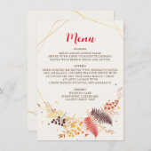 Blume im Wildwald Fern Mushrooms Foliage Menükarte (Vorne/Hinten)