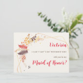 Blume im Wildwald Fern Mushrooms Foliage Menükarte (Stehend Vorderseite)