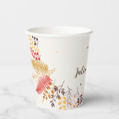 Blume im Wildwald Fern Mushrooms Foliage Pappbecher (Vorderseite)