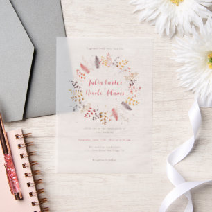 Blume im Wildwald Fern Mushrooms Foliage Pergament Einladungen