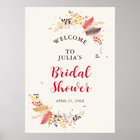 Blume im Wildwald Fern Mushrooms Foliage Poster (Vorne)