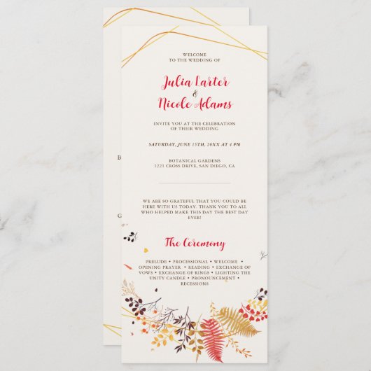 Blume im Wildwald Fern Mushrooms Foliage Programm (Vorne/Hinten)