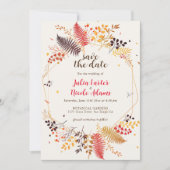 Blume im Wildwald Fern Mushrooms Foliage Save The Date (Vorderseite)