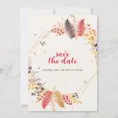 Blume im Wildwald Fern Mushrooms Foliage Save The Date (Rückseite)