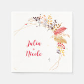 Blume im Wildwald Fern Mushrooms Foliage Serviette (Vorderseite)