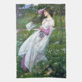 Blume im Wind, John William Waterhouse Geschirrtuch (Vertikal)
