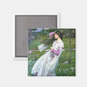 Blume im Wind, John William Waterhouse Magnet (Vorderseite/Rückseite)