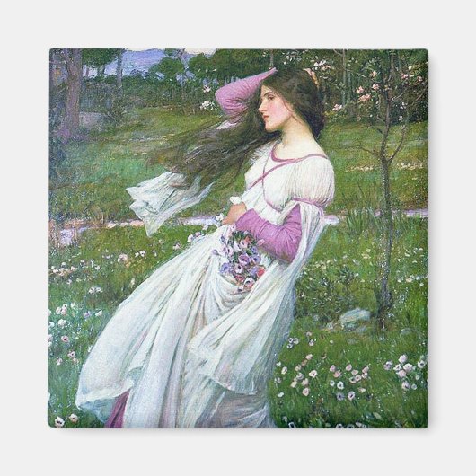 Blume im Wind, John William Waterhouse Magnet (Vorne)