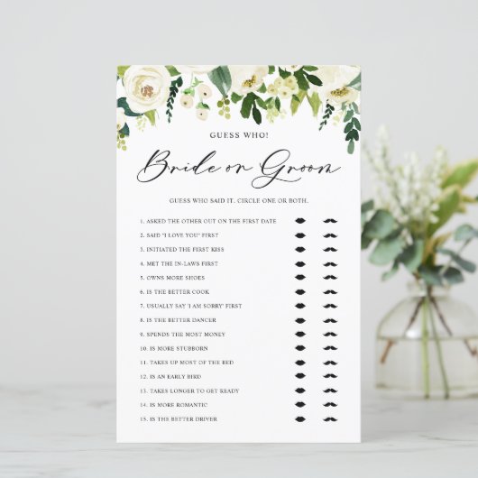 Blume im Winter raten, wer Braut oder Game ist (Stehend Vorderseite)